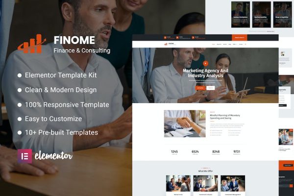 Finome – Finance & Business Elementor Template Kit
