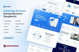 Fintex – Mobile App & Fintech Startup Elementor Template Kit