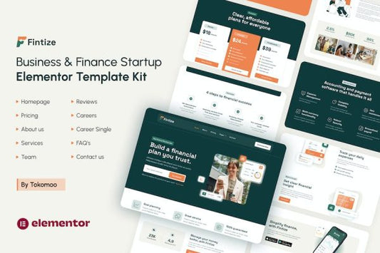 Fintize – Business & Finance Startup Elementor Template Kit