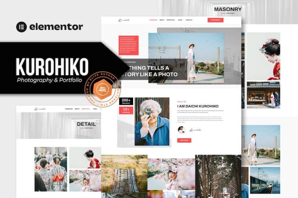 Kurohiko – Photography & Portfolio Elementor Template Kit