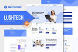 Lushtech – Startup & SaaS Elementor Pro Template Kit