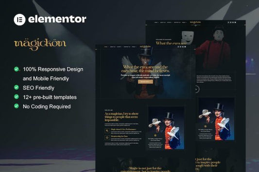 Magickom – Magician Elementor Template Kit