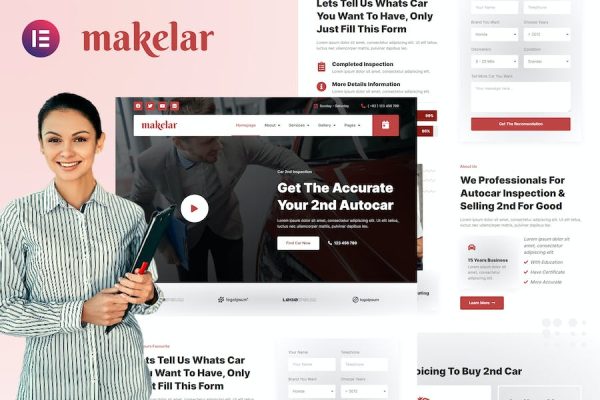 Makelar – Autocar Inspection Services Elementor Template Kit