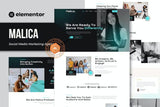 Malica – Social Media Marketing Agency Elementor Template Kit