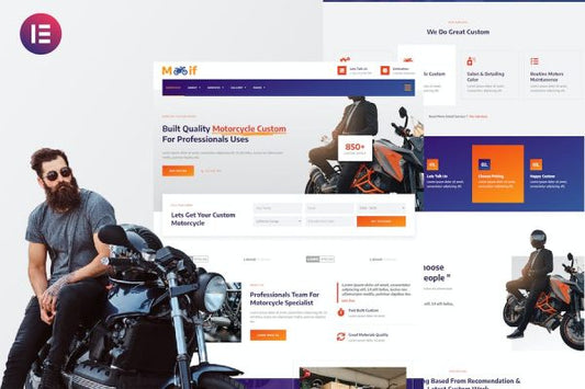 Modif – Custom Motorcycle Supermotard Elementor Template Kit