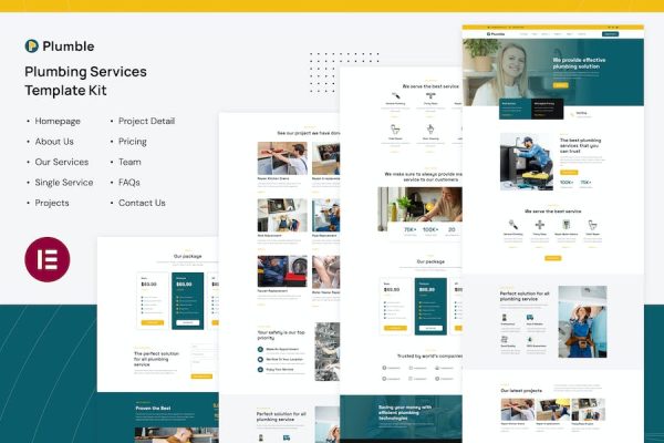 Plumble – Plumbing Services Elementor Template Kit