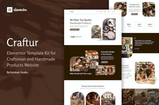 Craftur – Craftsman & Handmade Products Elementor Template Kit