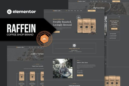 Raffein – Coffee Shop Brand Elementor Template Kit