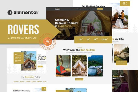 Rovers – Glamour Camping & Adventure Elementor Template Kit