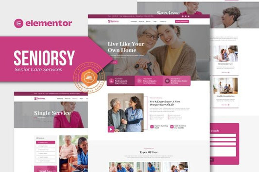 Seniorsy – Senior Care Services Elementor Template Kit