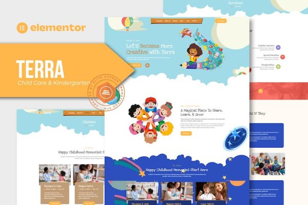 Terra – Child Care & Kindergarten Elementor Template Kit