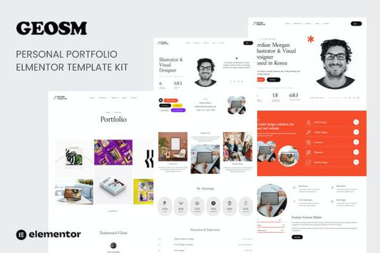 Geosm – Personal Portfolio Elementor Template Kits