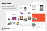 Geosm – Personal Portfolio Elementor Template Kits