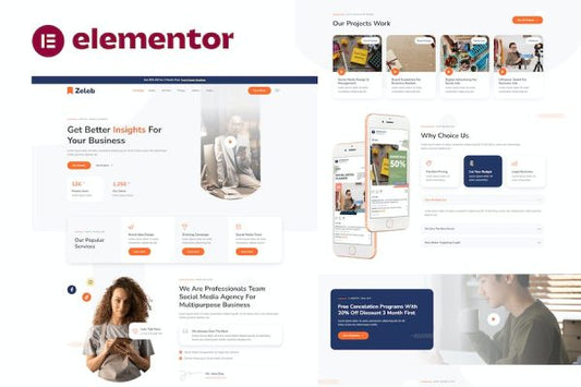 Zeleb – Social Media Marketing & Digital Advertising Elementor Template Kit
