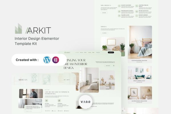 Aarkit – Interior Design Elementor Template Kit