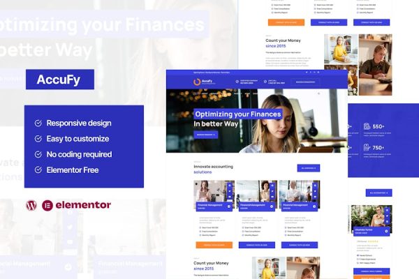 Accufy – Accounting Consultant Service Elementor Template Kit