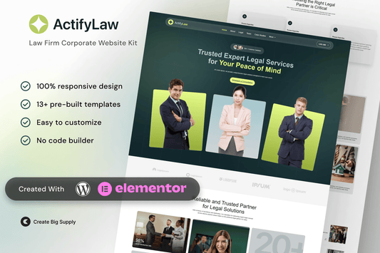 ActifyLaw – Law Firm Corporate Elementor Template Kit