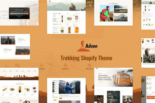 Adven - Hiking, Camping & Trekking Shopify Theme Adventure eCommerce Store. Sell Hiking Tools, Camping Equipments & Sports Shoes, Clothing Bags Shop.