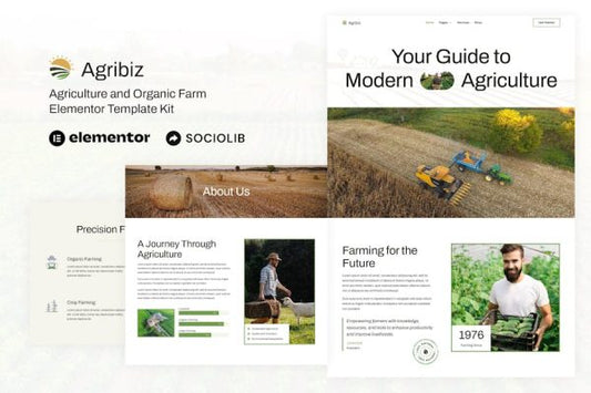 Agribiz – Agriculture & Organic Farm Elementor Template Kit