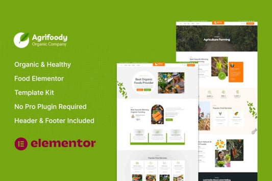 Agrifoody – Organic & Healthy Food Elementor Template Kit