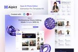 Aipict – Saas AI Photo Editor Website Elementor Pro Template Kit