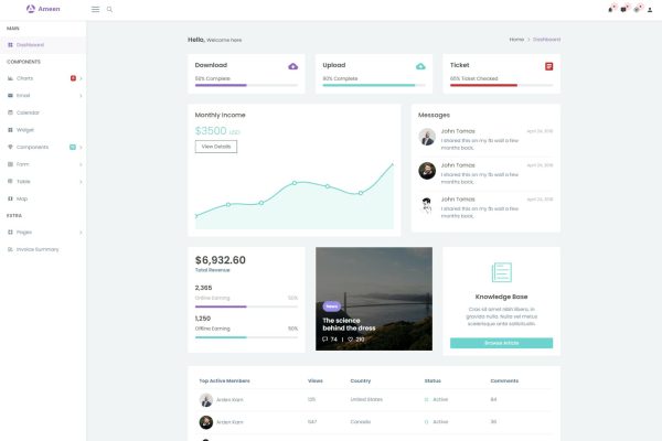 Ameen – Bootstrap Admin Dashboard HTML Template Ameen – Bootstrap Admin Dashboard HTML Template