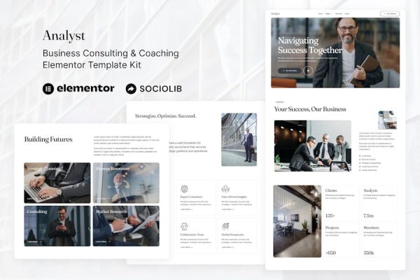 Analyst – Business Consulting & Coaching Elementor Template Kit