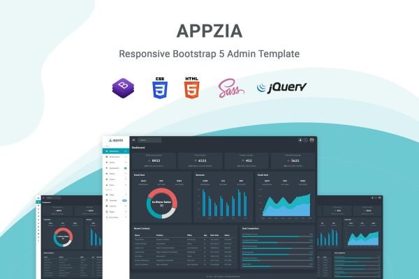 Appzia – Responsive Bootstrap 5 Admin Dashboard Appzia is a bootstrap 5 based fully responsive admin template.