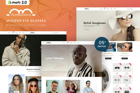 Asthetics - Modern Eye Glasses Shopify Theme Modern Eye Glasses Responsive Shopify Theme