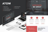 Atom – Responsive Email + Themebuilder Access High quality responsive email newsletter template | MailChimp | Campaign Monitor supported