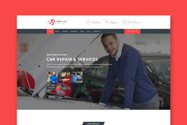 Auril – Car Mechanic Workshop HTML Template Car Mechanic Workshop