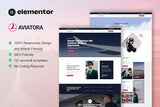 Aviatora – Aviation & Flight School Elementor Pro Template Kit