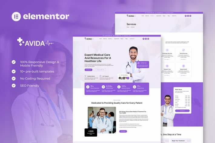 Avida – Health & Medical Elementor Template Kit