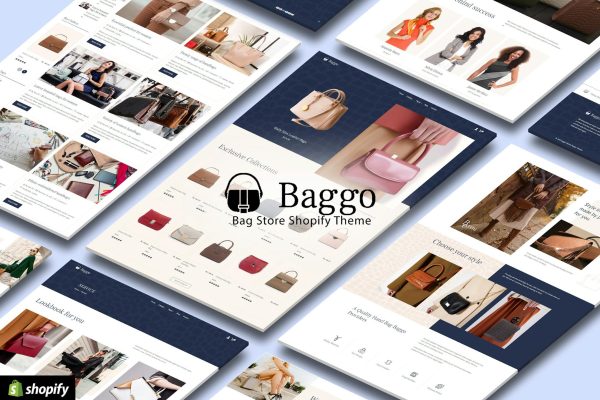 Baggo - Responsive Shopify Bags Store Template Handbags, Leather Bags & Fashion Accessories. Travel Sports Fashion Lifestyle Products eCommerce.
