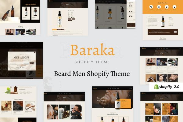 Baraka - Beard Oil, Beauty Cosmetic Store Shopify Mens Beard Oil, Cosmetic Creams & Growth Serums eCommerce Store. Perfumes & Aroma Products Shopping.