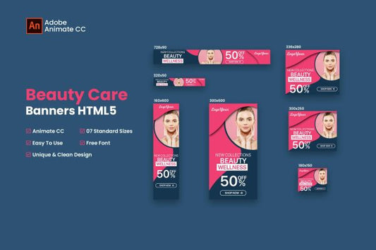 Beauty Care HTML5 Banner Ad – Animate CC Beauty Care HTML5 Banner Ad – Animate CC