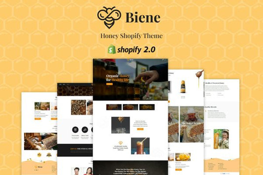 Biene - Honey Shop, Organic Food Shopify Theme Farm Fresh Organic Honey, Bees Wax & Soaps, Creams Shops. Honey Food Products & Cosmetics Stores.