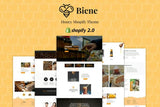 Biene - Honey Shop, Organic Food Shopify Theme Farm Fresh Organic Honey, Bees Wax & Soaps, Creams Shops. Honey Food Products & Cosmetics Stores.