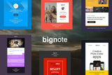Bignote – 24 Unique Responsive Email Notification Bignote – Responsive Email Templates is a Modern and Clean Design email templates.24 Different Notif