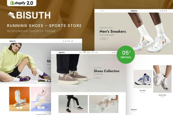 Bisuth - Running Shoes, Sports Shoes Shopify Theme Running Shoes, Sports Shoes & Clothes Shopify 2.0 Theme