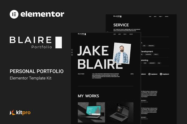 Blaire – Personal Portfolio Elementor Template Kit