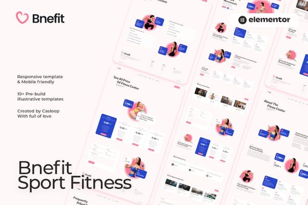 Bnefit – Gym & Fitness Center Elementor Template Kit