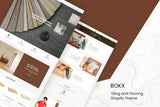Bokx - Tiling and Flooring Shopify Theme Simple Modern Responsive Tiles, Floor Construction and Interior Design Materials eCommerce Website.