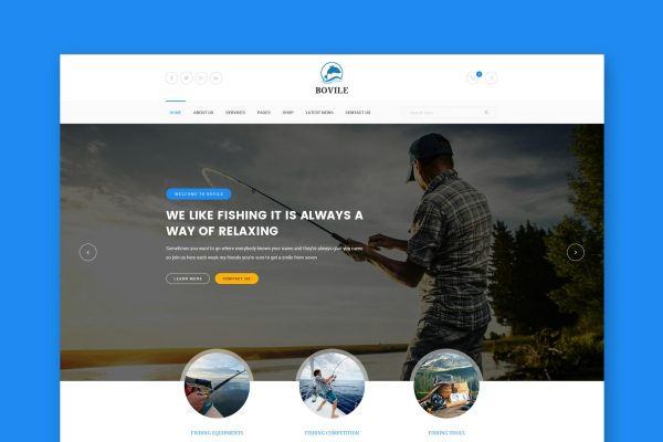 Bovile – Fishing HTML Template Fishing Template