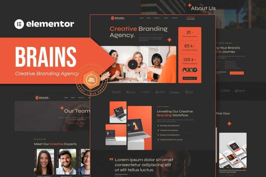 Brains – Creative Branding Agency Elementor Template Kit