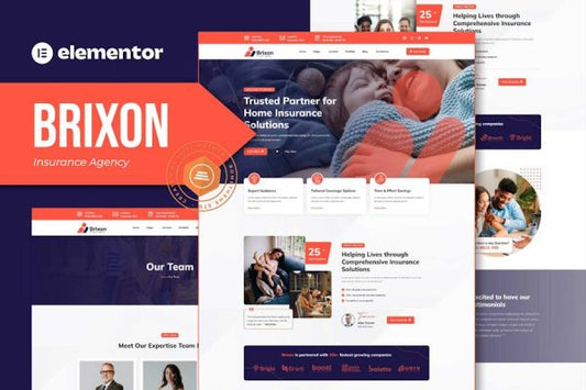 Brixon – Insurance Agency Elementor Template Kit