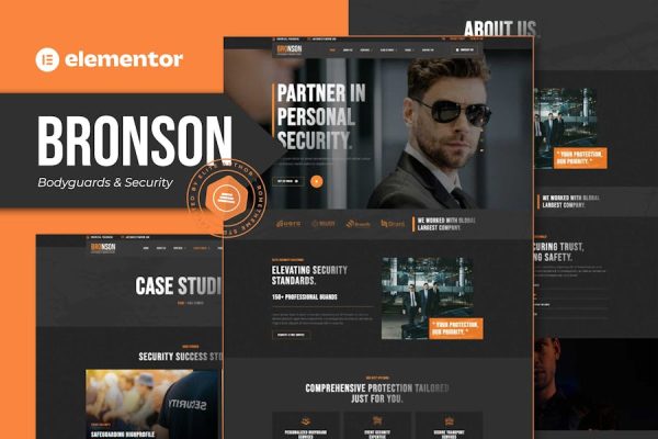Bronson – Bodyguards & Security Agency Elementor Template Kit