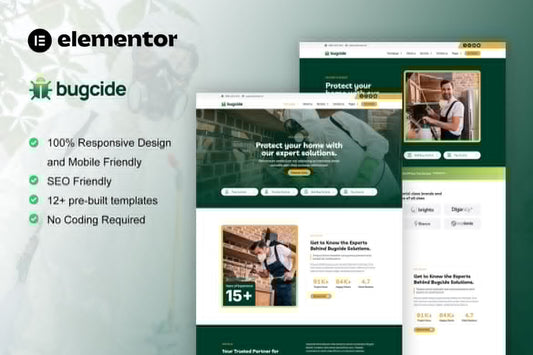 BugCide – Pest Control Service Elementor Pro Template Kit