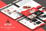 Butcher - Shopify Pork, Beef Sea Food Meat Store Farm Fresh Meat Shop Business. Poultry Products Store, Ready to Cook Food Delivery eCommerce Website