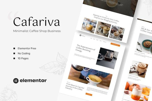 Cafariva – Minimalist Cafe &Coffee Elementor Template Kit